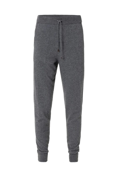 Troy Antrasit Renk Kaşmirli Triko Jogger Pantolon - 1