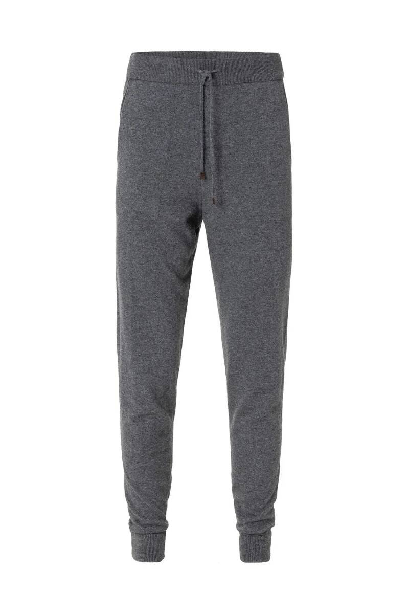 Troy Antrasit Renk Kaşmirli Triko Jogger Pantolon - 1