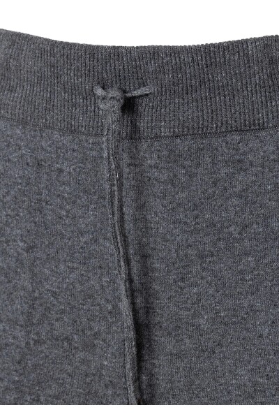 Troy Antrasit Renk Kaşmirli Triko Jogger Pantolon - 2