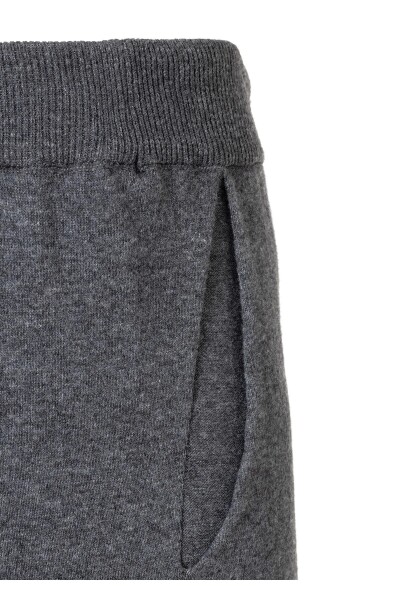 Troy Antrasit Renk Kaşmirli Triko Jogger Pantolon - 4