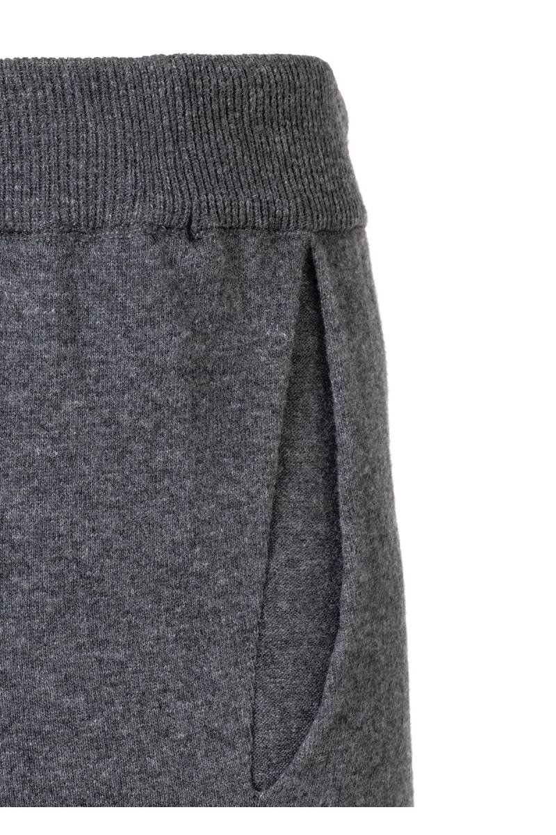 Troy Antrasit Renk Kaşmirli Triko Jogger Pantolon - 4