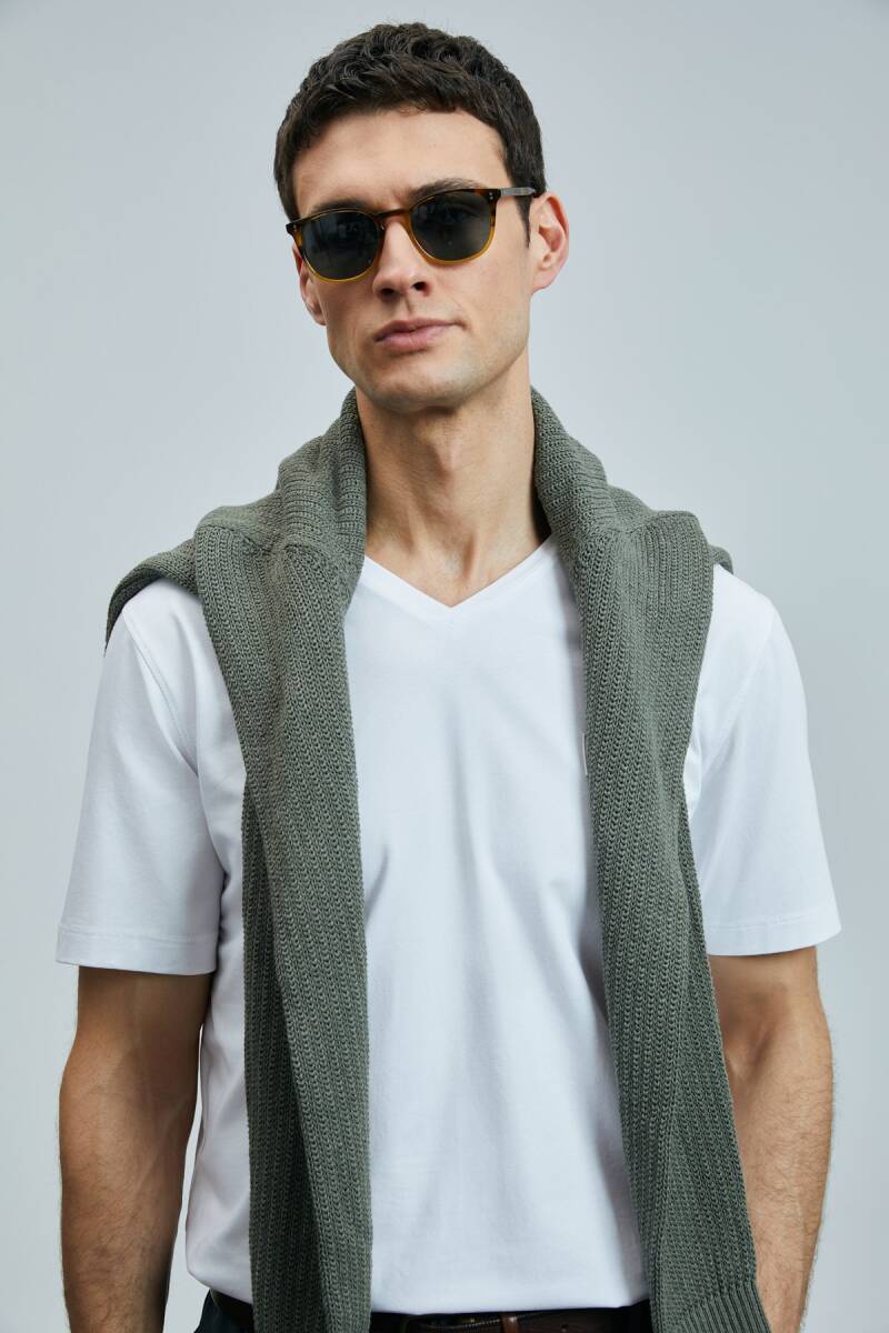 Tuna Modern Grafik T- Shirt Beyaz - 4