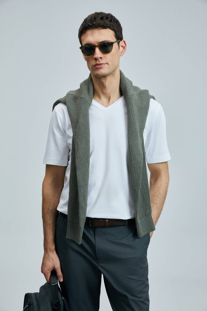 Tuna Modern Grafik T- Shirt Beyaz - 1