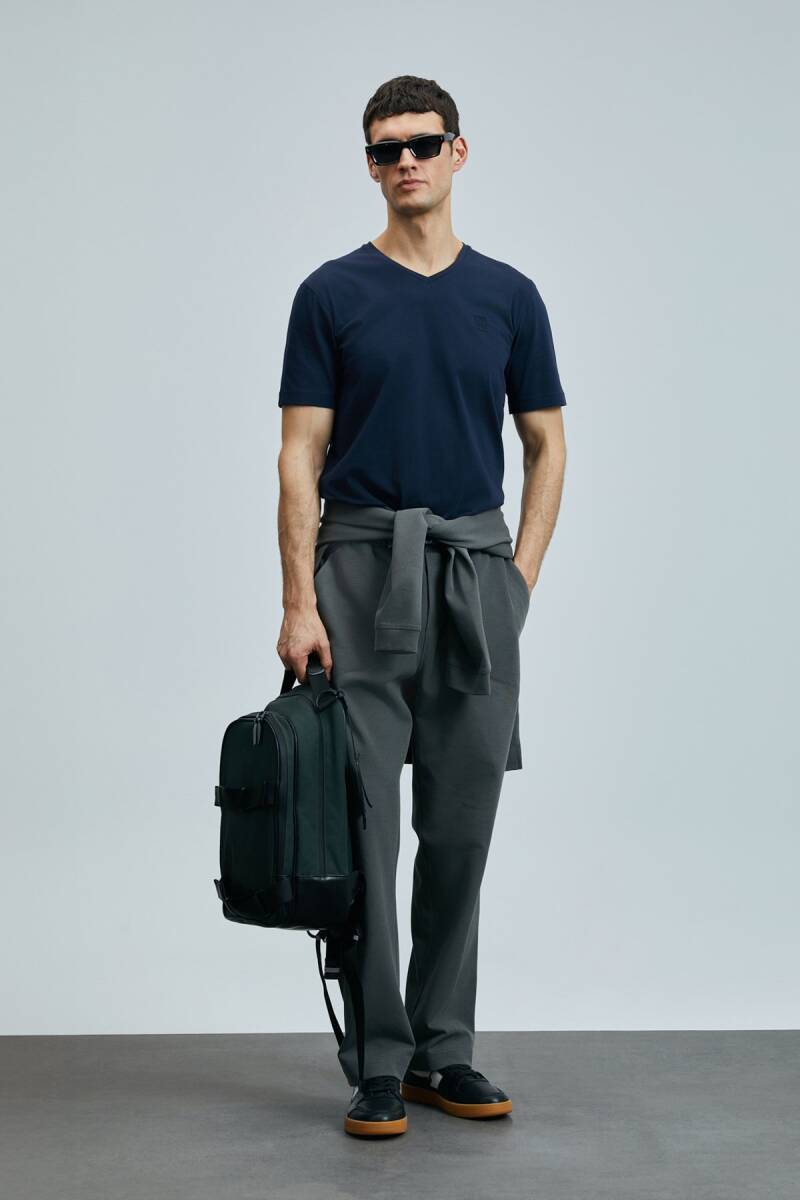 Tuna Modern Grafik T- Shirt Lacivert - 2