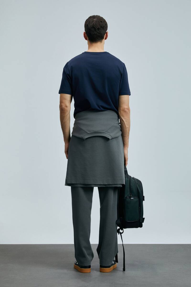 Tuna Modern Grafik T- Shirt Lacivert - 6