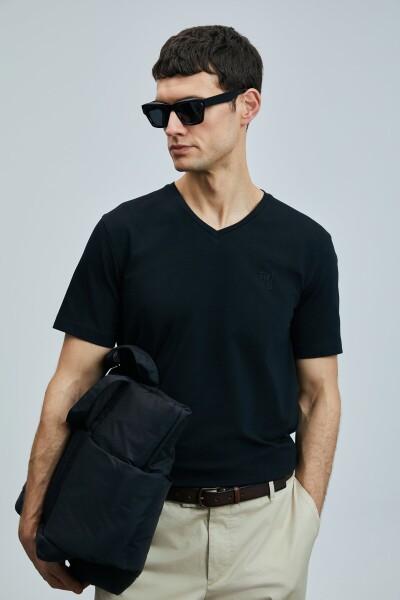 Tuna Modern Grafik T- Shirt Siyah - 3