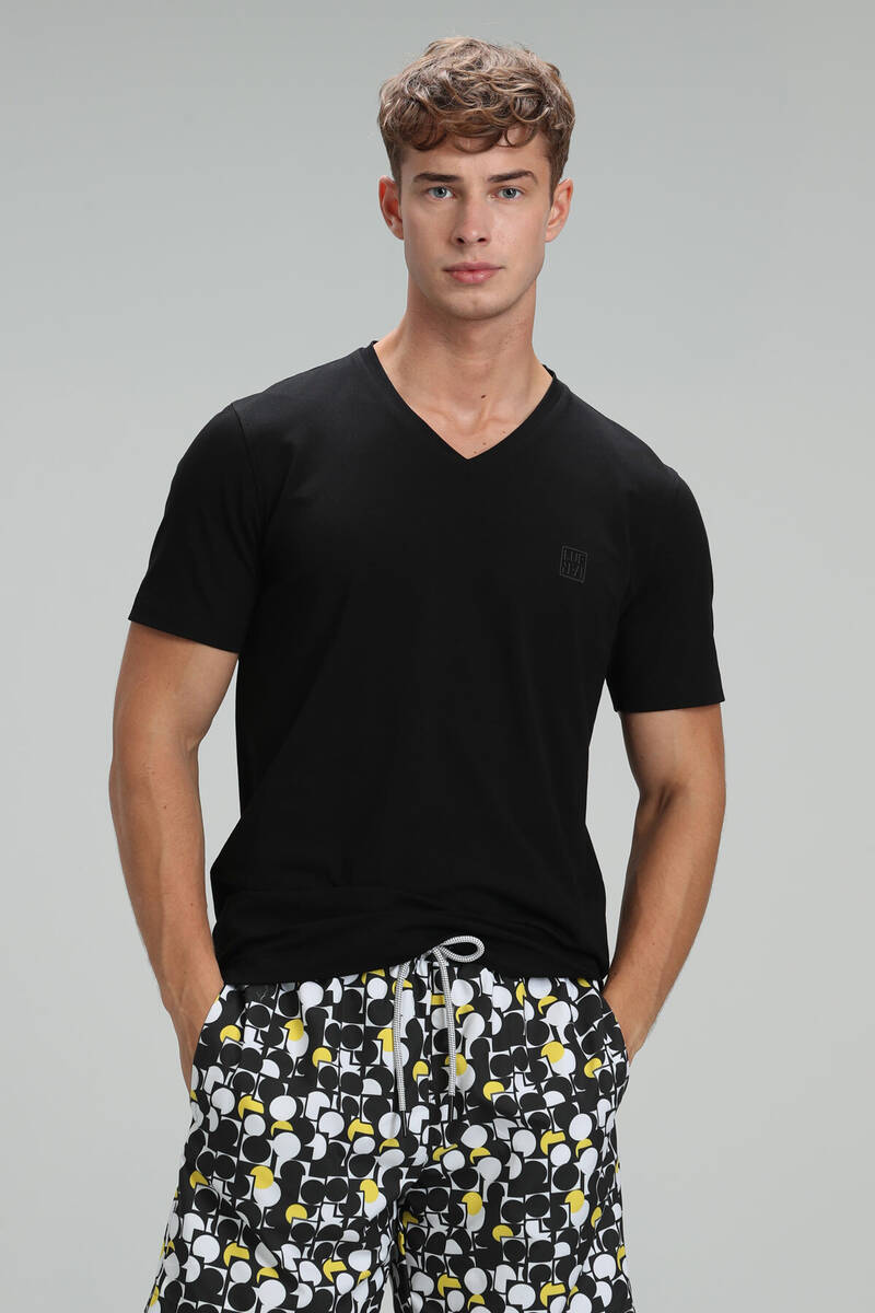 Tuna Modern Grafik T- Shirt Siyah - 1