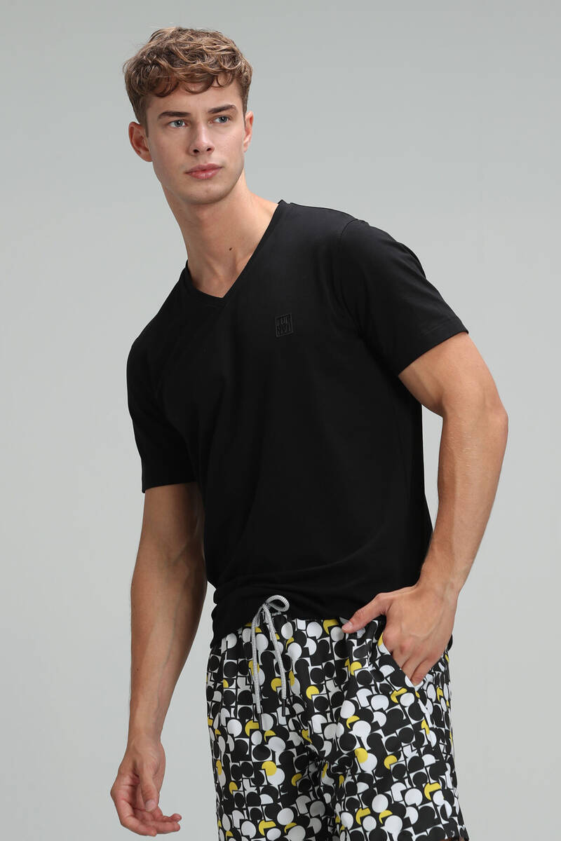 Tuna Modern Grafik T- Shirt Siyah - 2