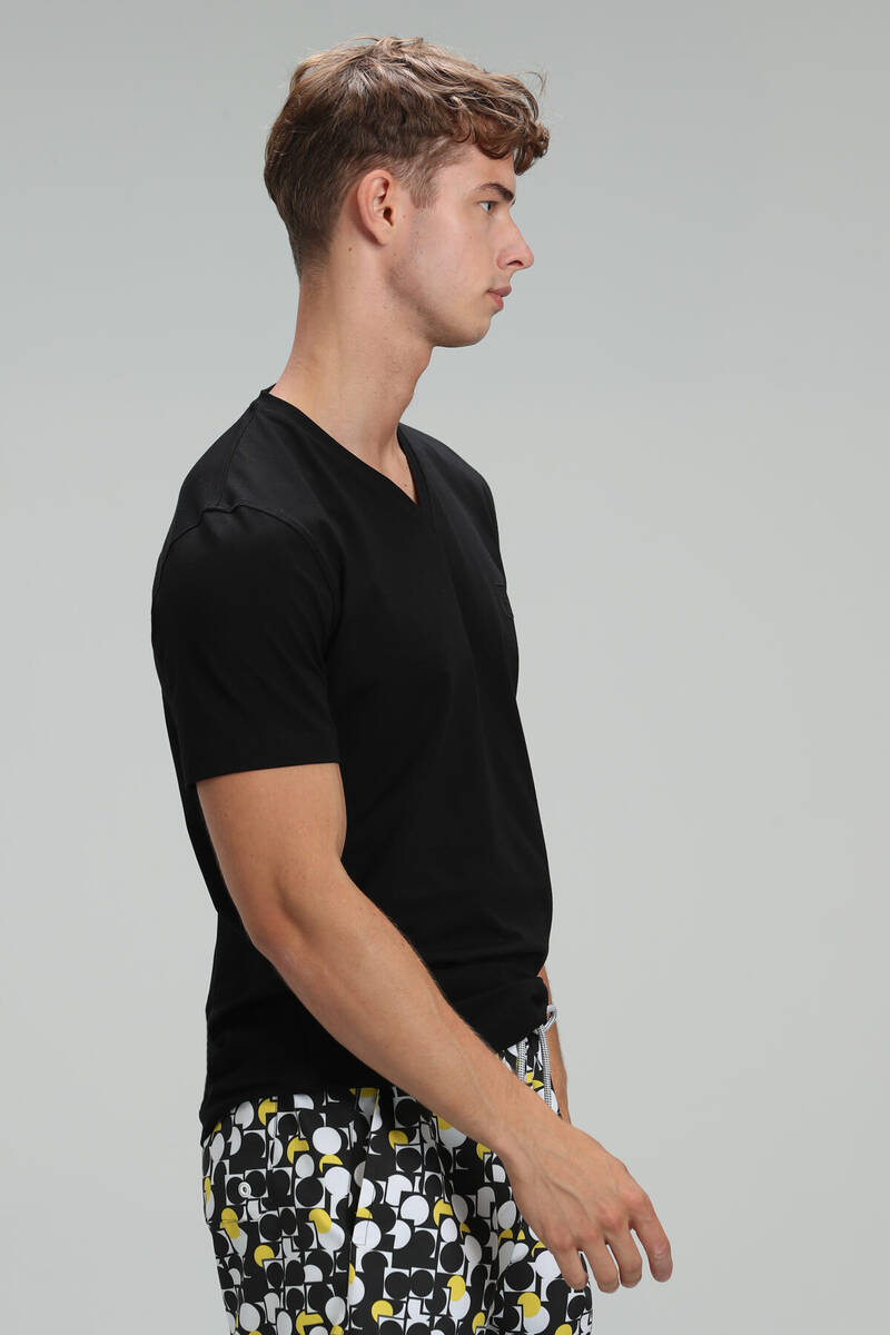 Tuna Modern Grafik T- Shirt Siyah - 3