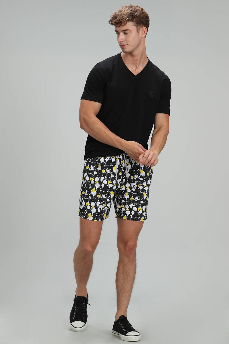 Tuna Modern Grafik T- Shirt Siyah - 4