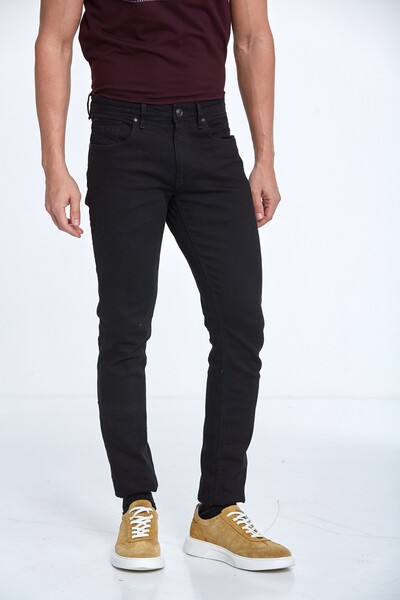 Узкие черные мужские джинсы - Thumbnail
