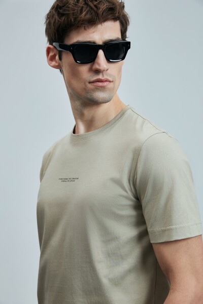 Valor Modern Grafik T- Shirt Bej - 3