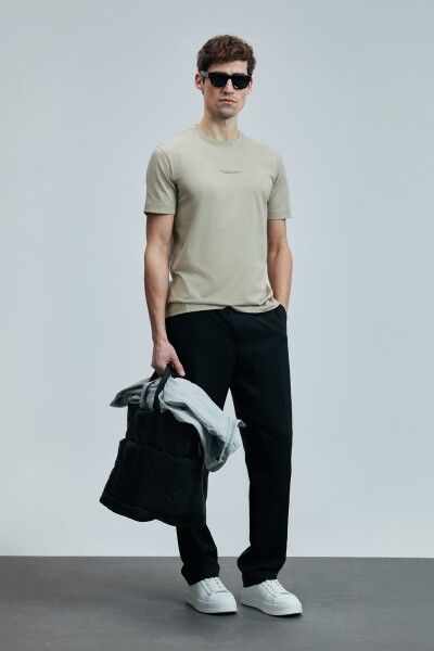 Valor Modern Grafik T- Shirt Bej - 4