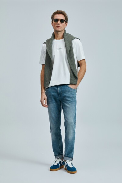 Valor Modern Grafik T- Shirt Kırık Beyaz - LUFIAN (1)