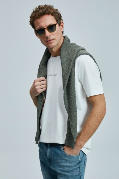 Valor Modern Grafik T- Shirt Kırık Beyaz - 3