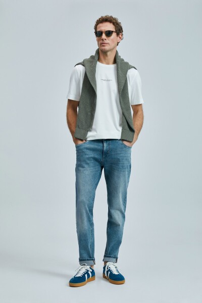 Valor Modern Grafik T- Shirt Kırık Beyaz - 5