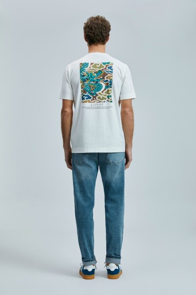 Valor Modern Grafik T- Shirt Kırık Beyaz - 6