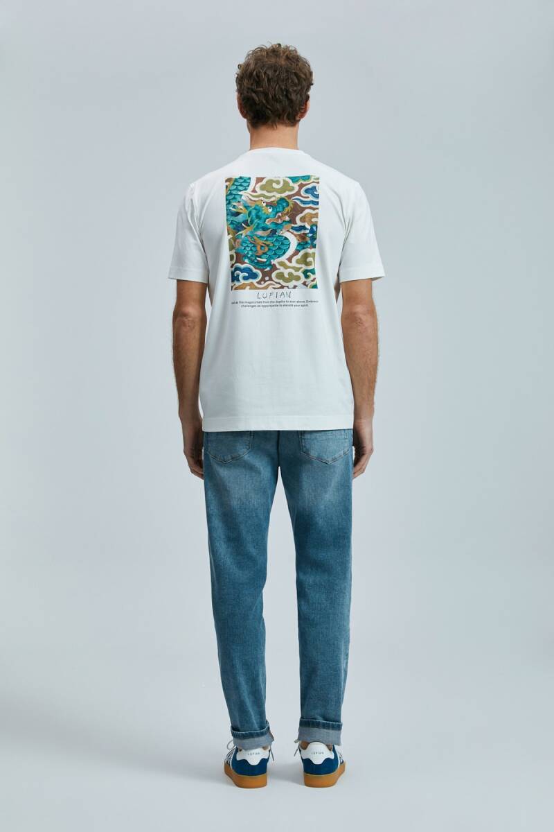 Valor Modern Grafik T- Shirt Kırık Beyaz - 6