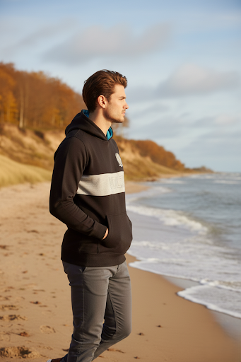 Verena Hooded Men's Sweatshirt Black - 3