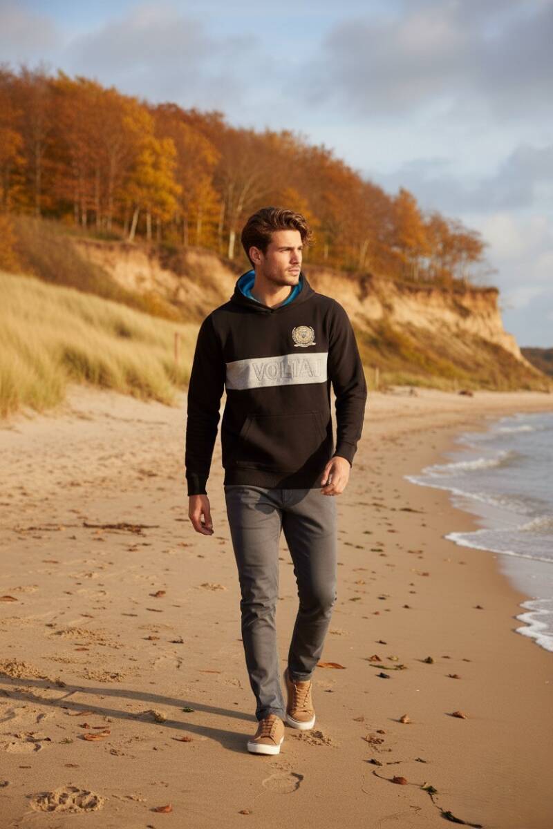 Verena Hooded Men's Sweatshirt Black - 2