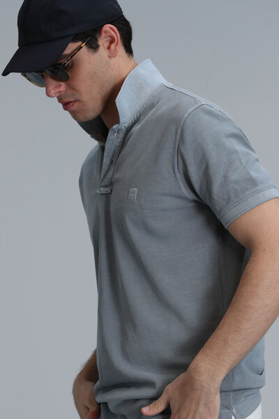 Vernon Smart Erkek Polo Tişört Gri - 3