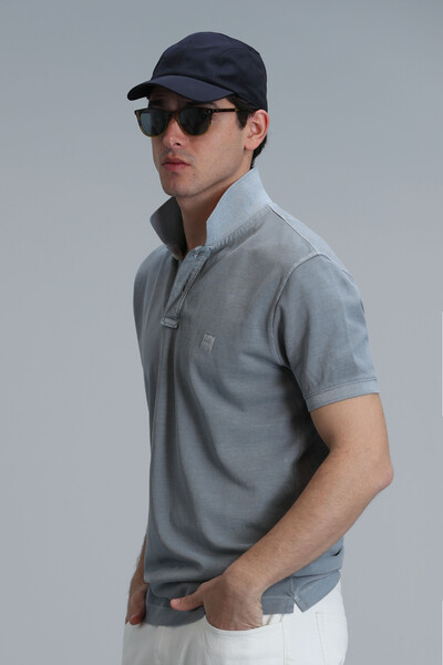 Vernon Smart Erkek Polo Tişört Gri - 5