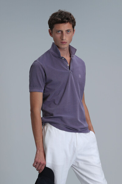 Vernon Smart Erkek Polo Tişört Mor - 3