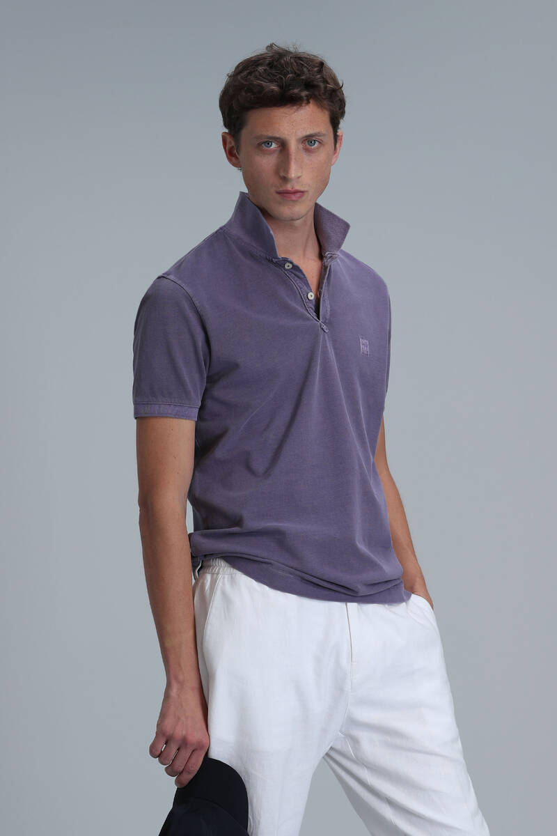 Vernon Smart Erkek Polo Tişört Mor - 3