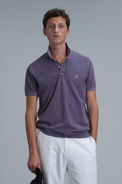 Vernon Smart Erkek Polo Tişört Mor - 5