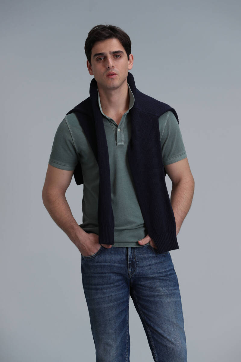 Vernon Smart Erkek Polo Tişört Nefti Yeşil - 1