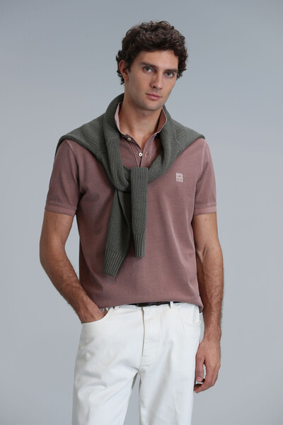 Vernon Smart Men's Polo T-Shirt Cinnamon - 5