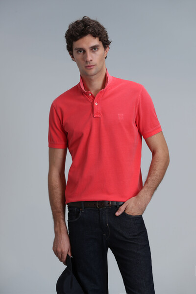 Vernon Smart Men's Polo T-Shirt Coral 