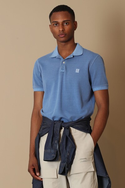Lufian - Vernon Spor Pamuklu Düğmeli Erkek Polo T-Shirt