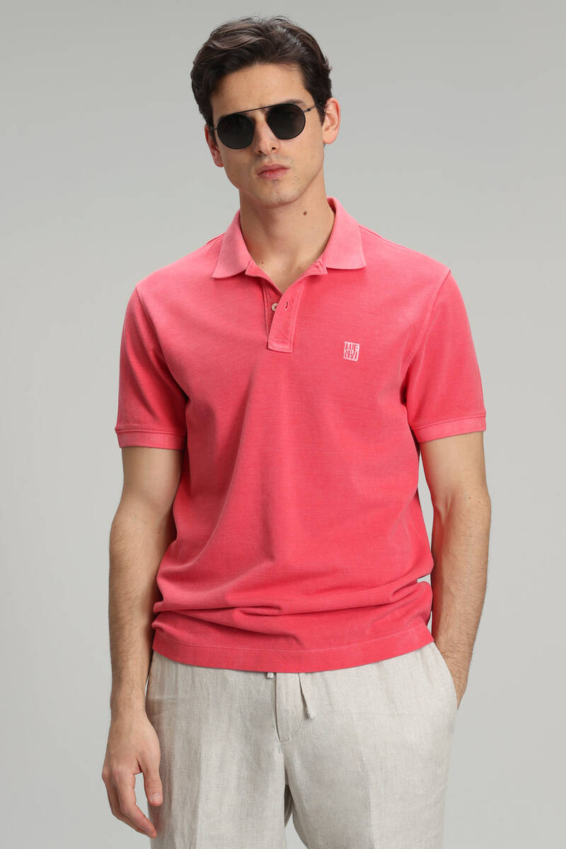 Vernon Spor Polo Yaka Erkek Tişört Mercan - 1