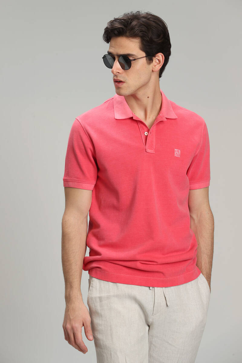 Vernon Spor Polo Yaka Erkek Tişört Mercan - 2