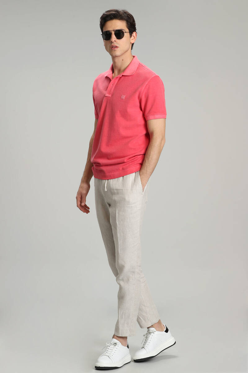 Vernon Spor Polo Yaka Erkek Tişört Mercan - 3