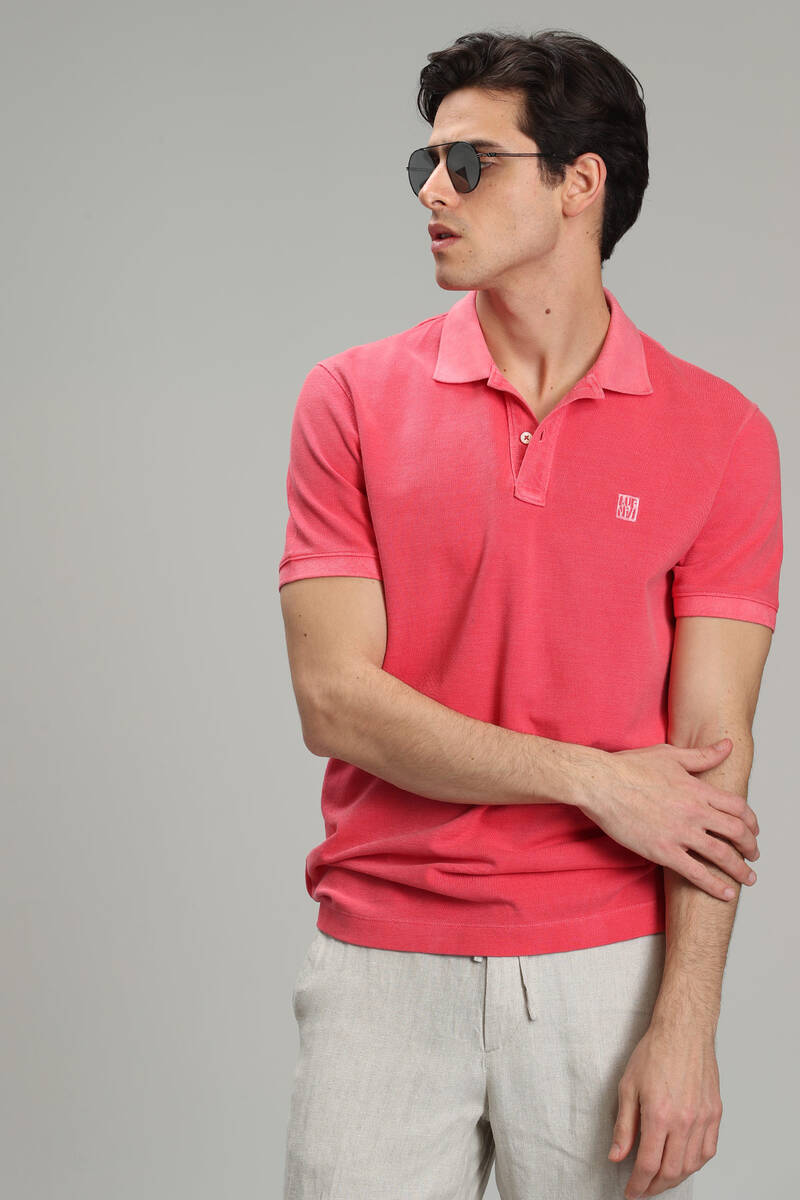 Vernon Spor Polo Yaka Erkek Tişört Mercan - 5