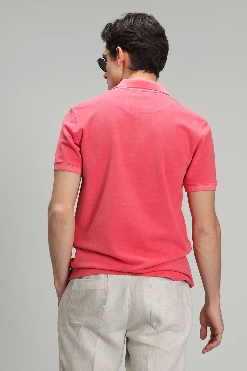 Vernon Spor Polo Yaka Erkek Tişört Mercan - 6