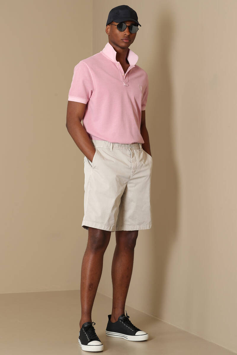 Vernon Spor Polo Yaka Erkek Tişört Pembe - 3