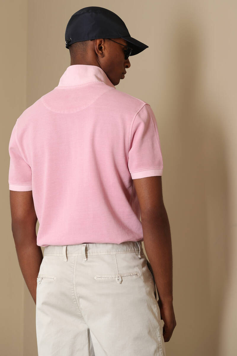 Vernon Spor Polo Yaka Erkek Tişört Pembe - 6