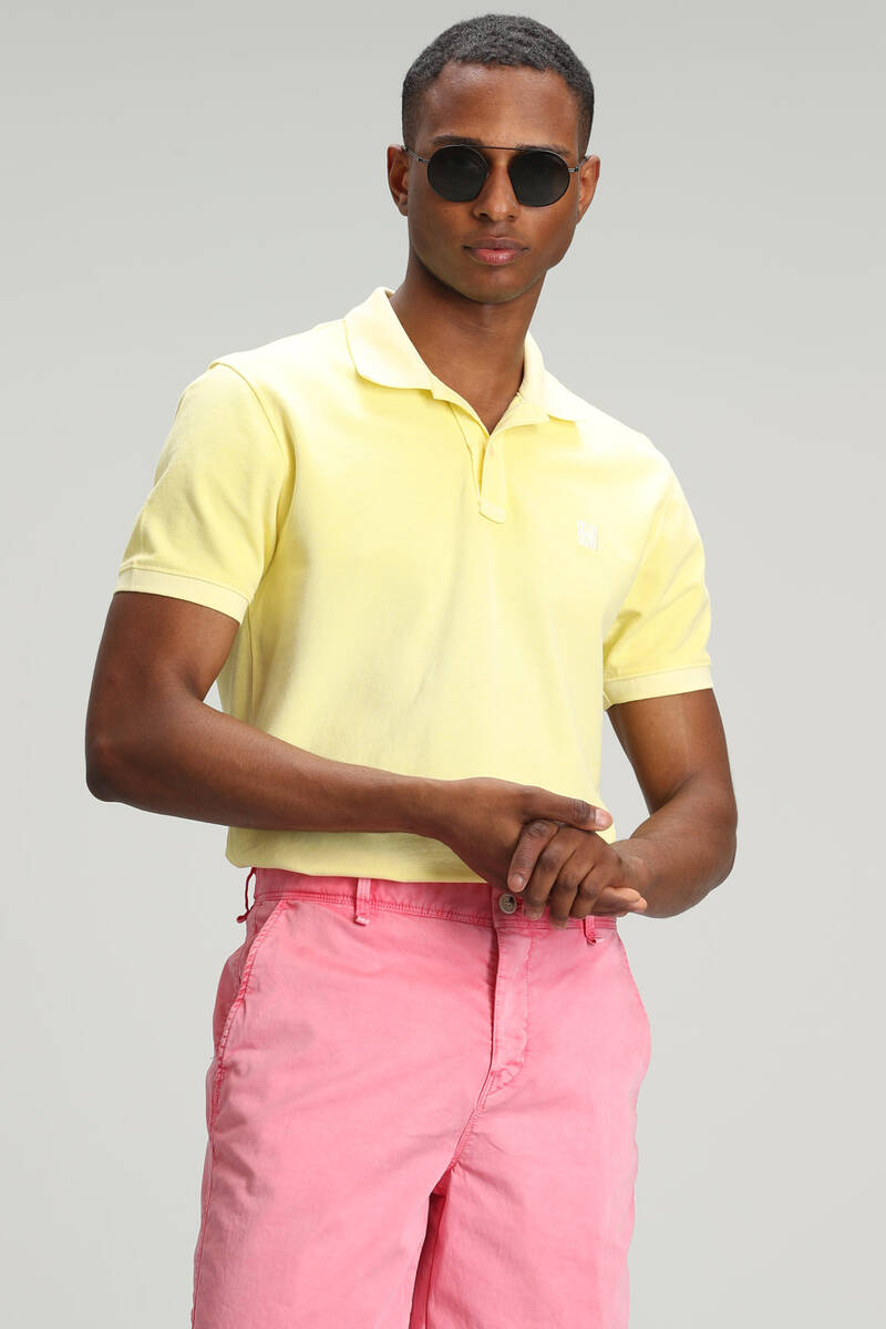 Vernon Spor Polo Yaka Erkek Tişört Sarı - 5