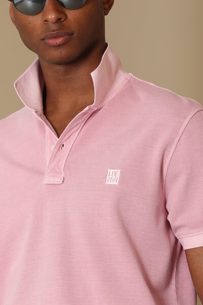 Vernon Sports Polo Neck Men's T-Shirt Pink - 2