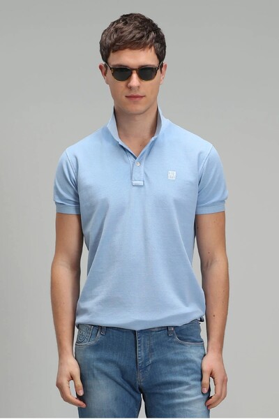 Vernon Sports Polo Neck Men's T-Shirt Blue - 5