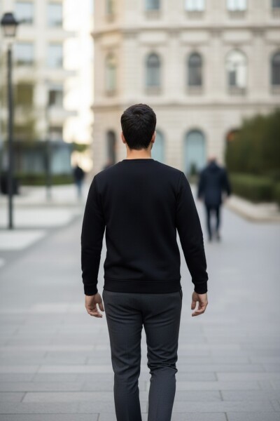 Vialli Crew Neck Men's Sweatshirt Black - 4