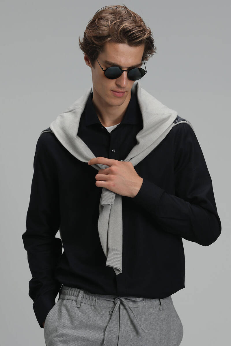 Vıana Men's Basic Shirt - 1