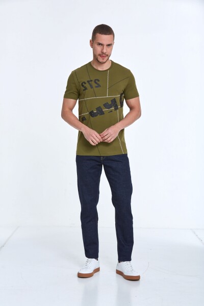 Vicente Printed Men's T-Shirt Khaki - 3