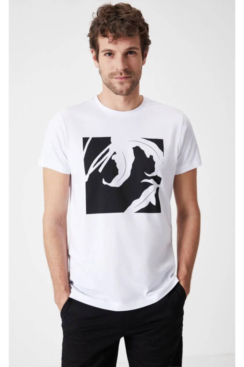 Vicino Men's Printed T-Shirt White - 1
