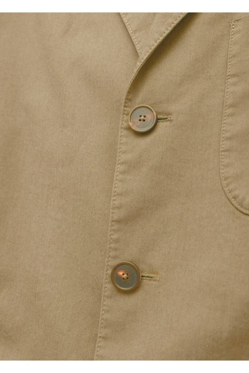 Victor Beige Color Mono Collar Over Size Blazer Jacket - 2