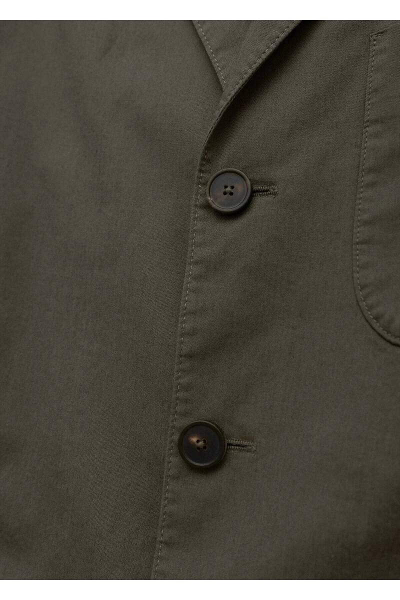 Victor Haki Renk Mono Yaka Over Size Blazer Ceket - 2