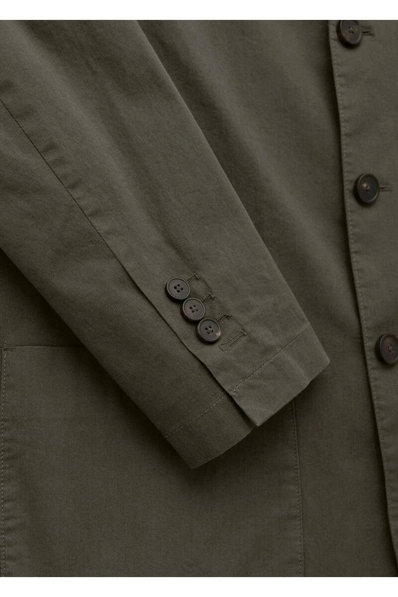 Victor Haki Renk Mono Yaka Over Size Blazer Ceket - 4
